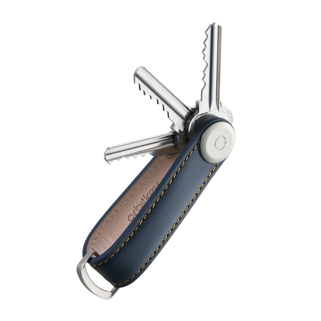 Leather Key Organiser Silver