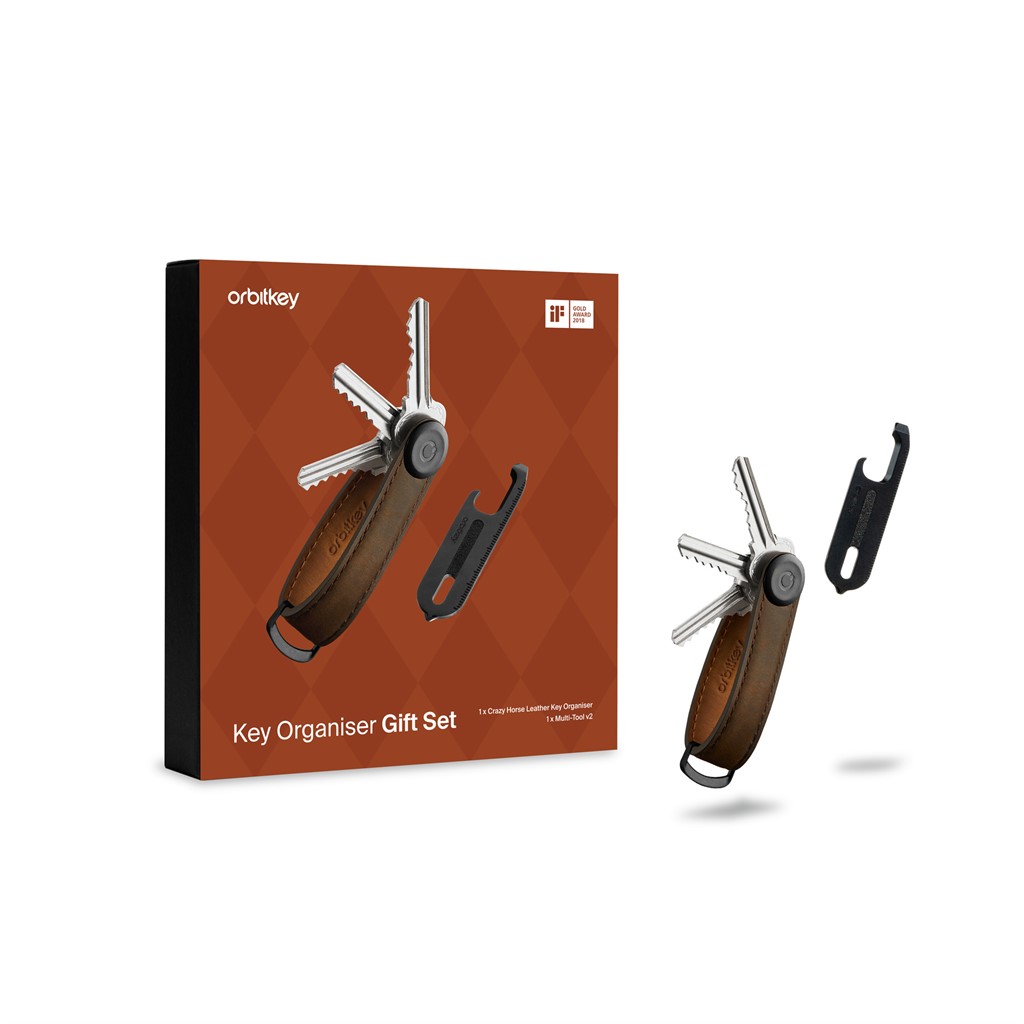 Gift Set Crazy Horse Leather Key Organiser + Multitool V2 (Limited Edition)